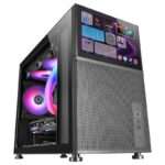 Caixa Custom Micro-ATX Mars Gaming MC-LCD Vidro Temperado e Painel LCD IPS 8" Modular Preta