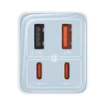 Carregador Baseus GAN6 PRO FAST CHARGER 2C+2U 65W EU Azul - Image 2