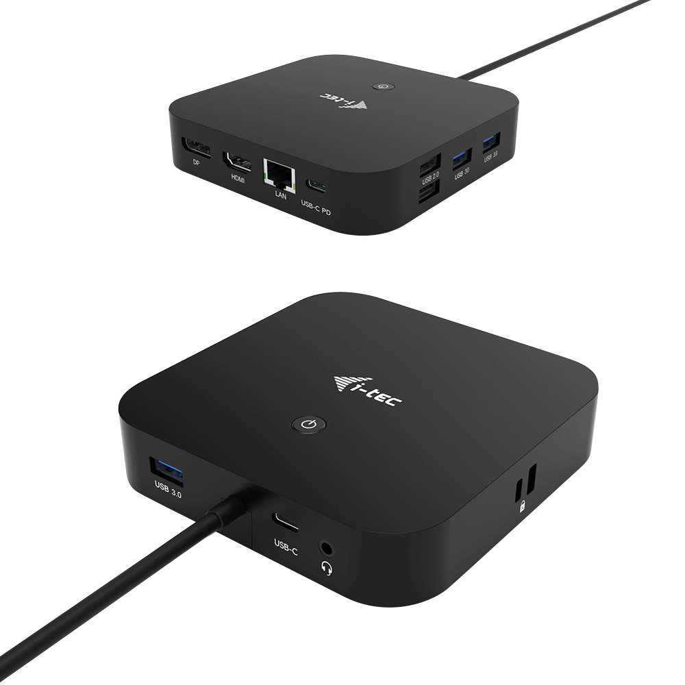 Docking Station i-tec USB-C HDMI Displayport com alimentação até 100W s/Carregador
