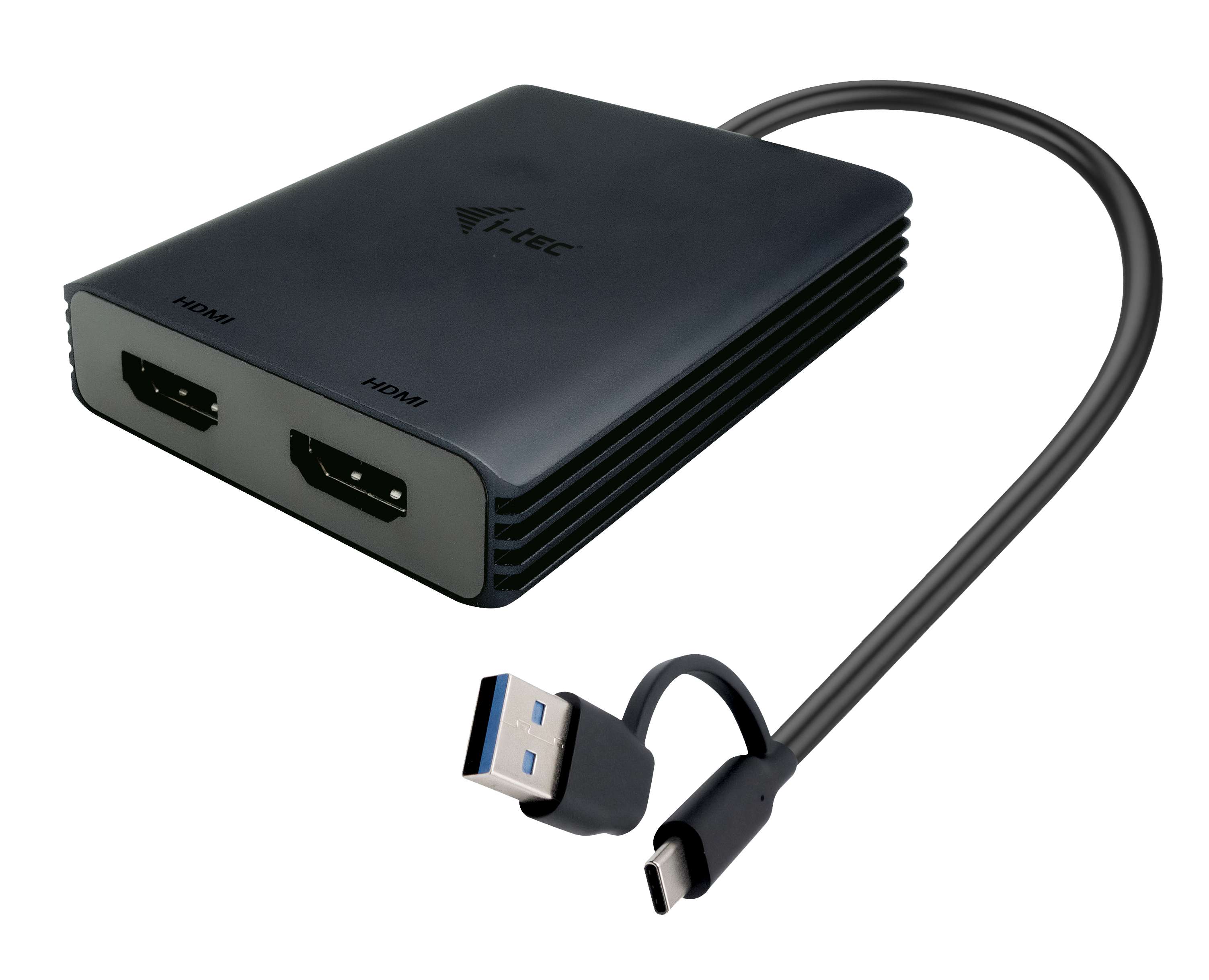 29039083 fe1632e450e911b74e6cd805a15b6df464362b5e Adaptador i-tec USB-A/USB-C duplo 4K HDMI Video - Image 1