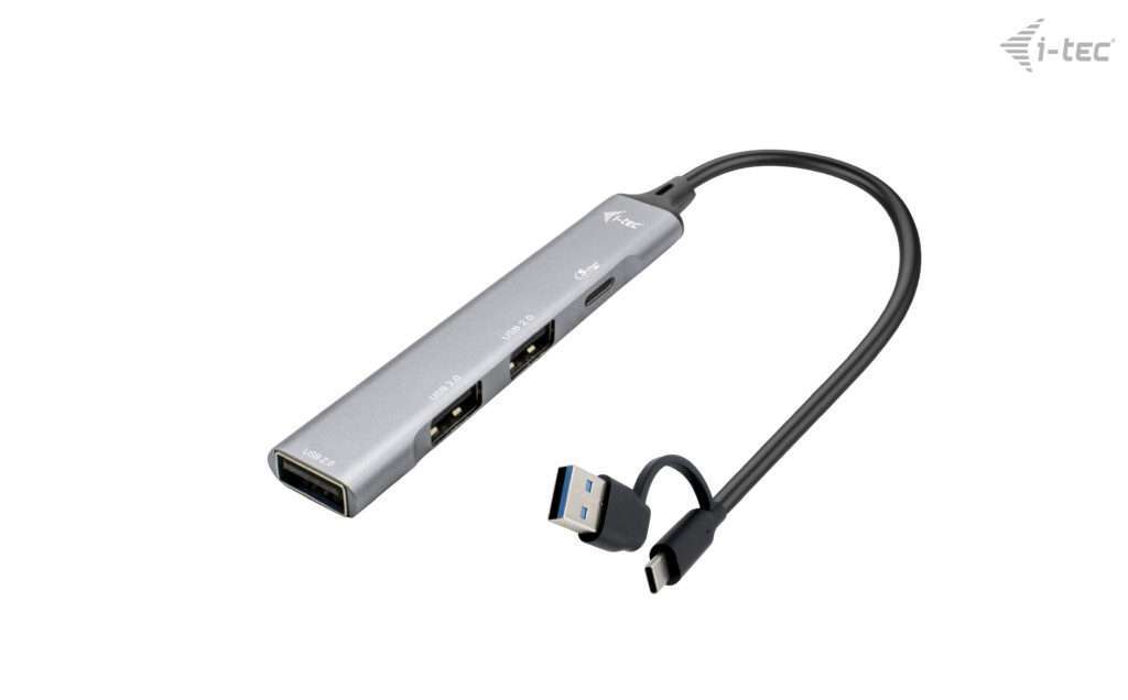 29039085 8b1ae2608c1e5d6db5e8ae470e165b655cdd8e1c Hub i-tec USB-A/USB-C 1x USB-C 3.1 + 3x USB 2.0 - Metal - Image 1