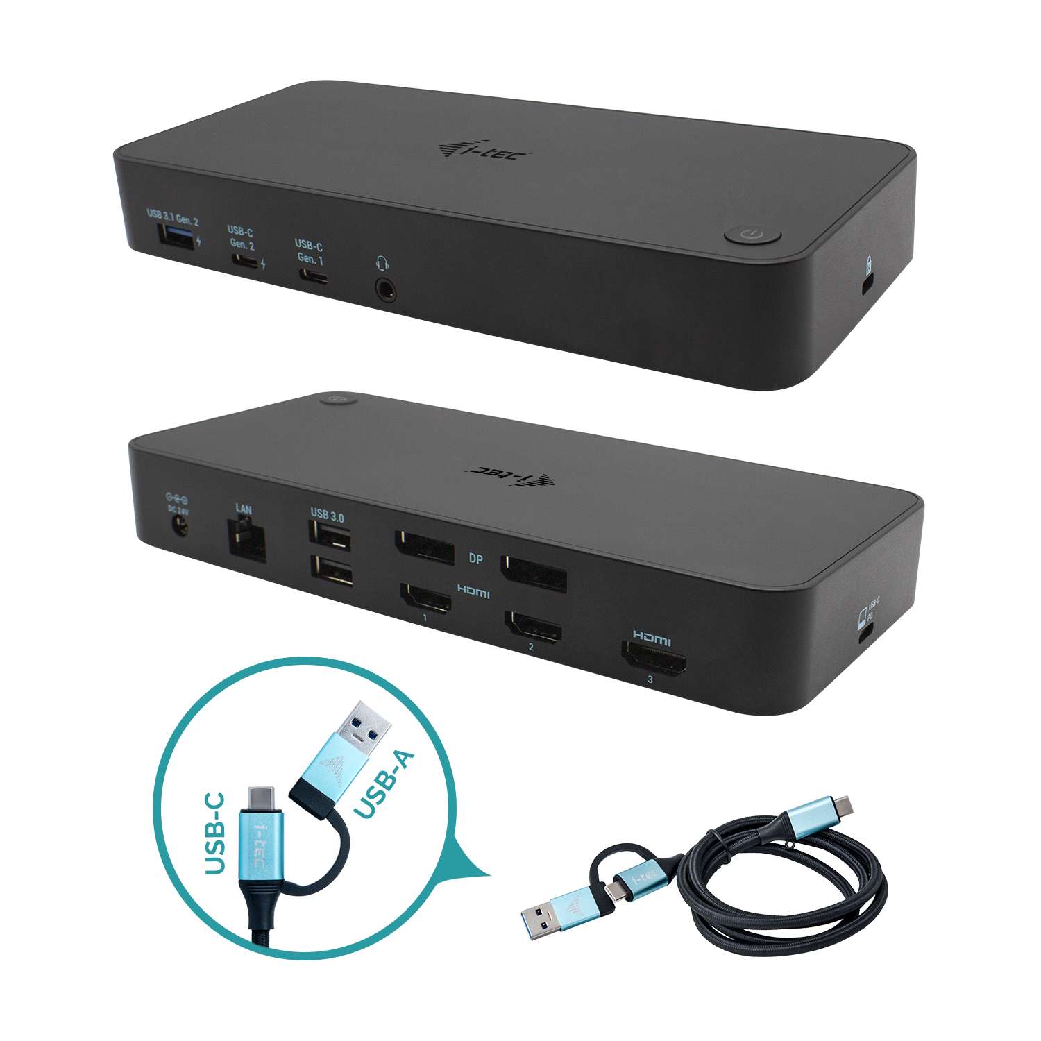29039090 92669137 2159488373 Docking Station i-tec USB 3.0 / USB-C / Thunderbolt 3x Display 4K até 70W - s/Carregador - Image 1