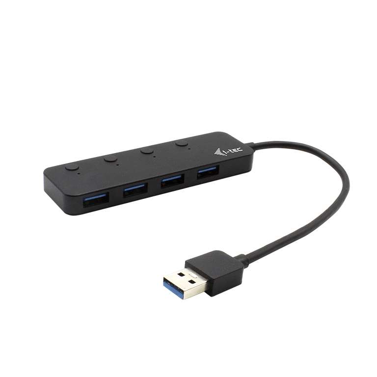 29039119 87364342 3918503237 Hub i-tec USB 3.0 4 portas com interruptor individual On/Off - Metal - Image 1