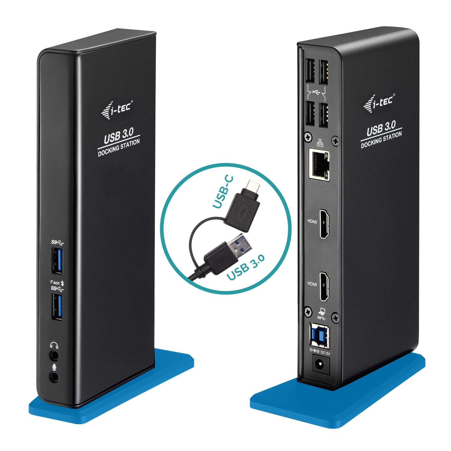 29039121 84123136 1854509010 Docking Station i-tec USB 3.0/USB-C 2x HDMI com adaptador de alimentação - Image 1