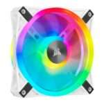 Ventoinha 120mm Corsair 1500RPM iCUE QL120 RGB 4 Pinos PWM Branca (Single Pack)