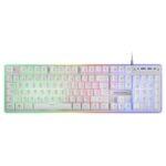 Teclado + Rato + Tapete Mars Gaming MCPXWPT Combo Branco RGB PT - Image 7