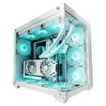 Caixa Extended-ATX Mars Gaming MCV4 Vidro Temperado Branca