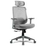 Cadeira de Escritório Ergonómica Alpha Gamer Stella Cinza - Image 4