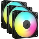 Ventoinhas Corsair RS120 ARGB Triple Pack Ventilador Suplementar 120mm Preto