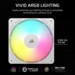 Ventoinha PWM CORSAIR RS120 ARGB 120mm Branco - Image 2