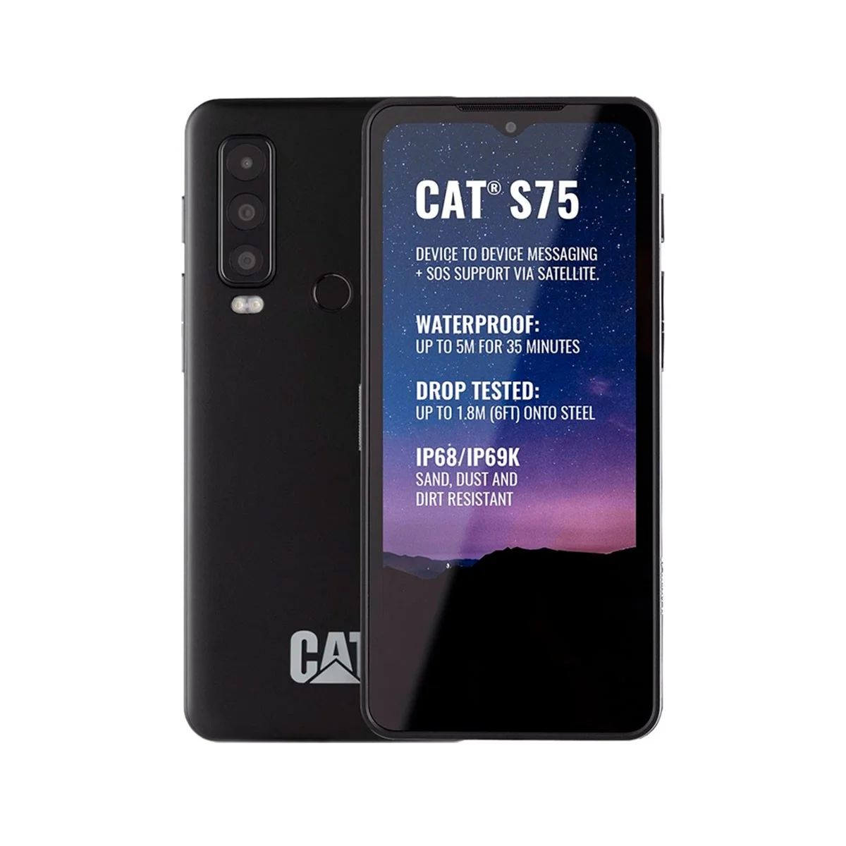 caterpillar-cat-s75-128gb6gb-dual-sim-preto Smartphone Caterpillar CAT S75 Dual Sim 6GB RAM 128GB - Black - Image 1