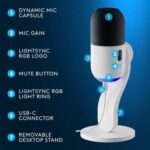 Microfone Logitech G Yeti GX Dynamic RGB Gaming com Lightsync Branco - Image 5