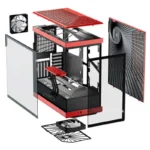 Caixa ATX Hyte Y40 Vidro Temperado USB 3.0 Vermelho - Image 2