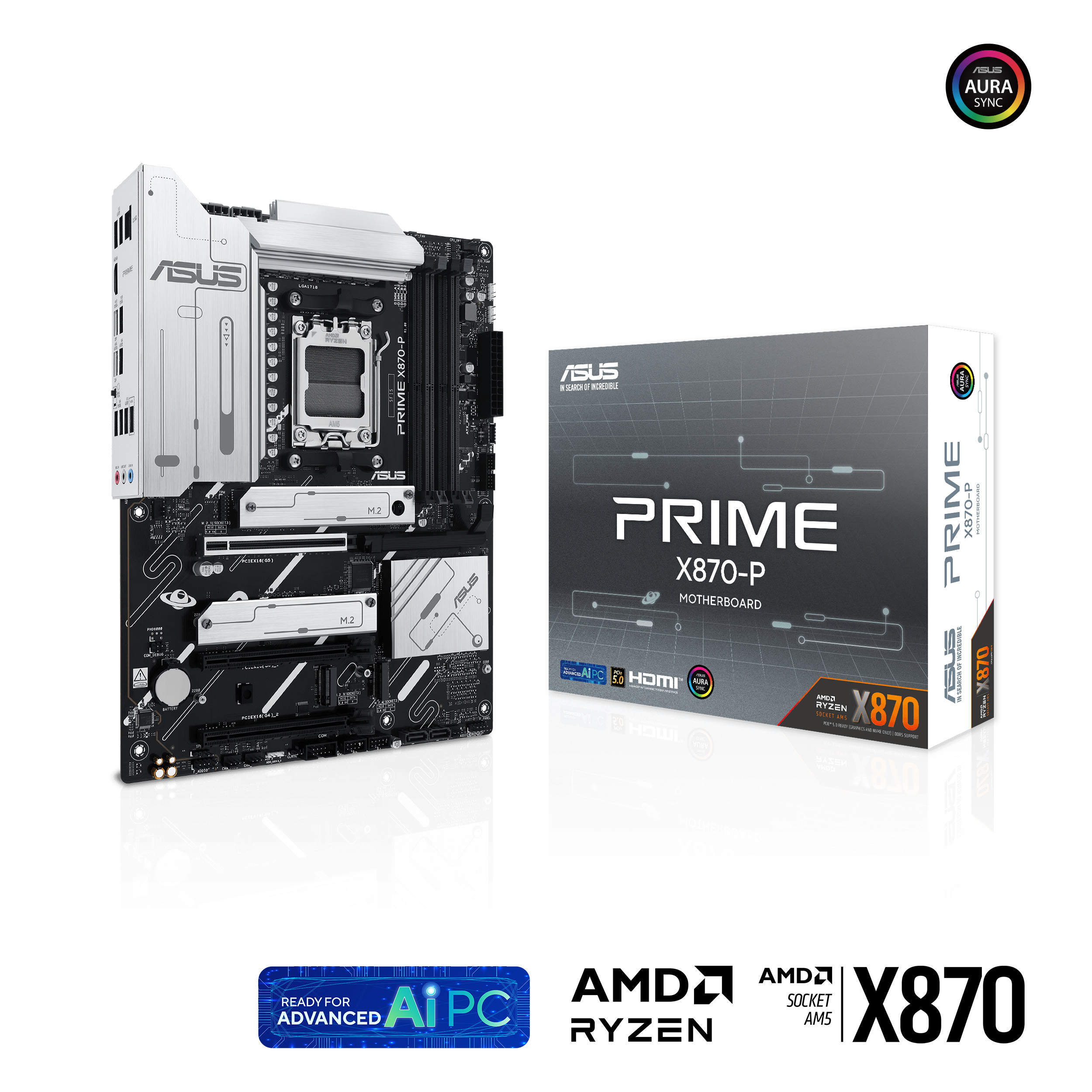 Prime X870-P (with icon).main Motherboard ASUS PRIME X870-P AMD X870 Socket AM5 ATX - Image 1