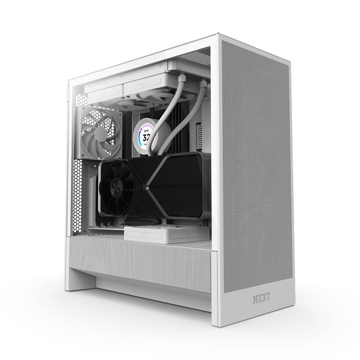 5056547205847 Caixa ATX NZXT H5 Flow (2024) Vidro Temperado Branca - Image 1