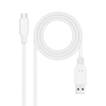 Cabo USB USB 2.0 1,5 m USB C USB A Nanocable  Branco