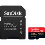 Cartão de Memória SanDisk Extreme Pro UHS-I C10 U3 V30 A2 microSDXC 256GB + Adaptador SD