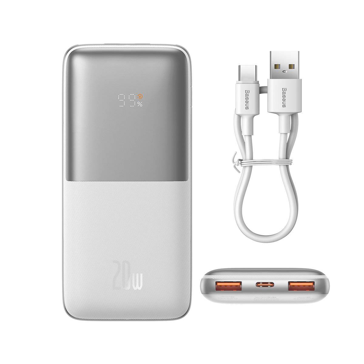 6932172614577 Powerbank Baseus Bipow Pro 20W 10000mAh Branca - Image 1