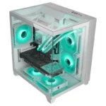 Caixa Micro-ATX Mars Gaming MC-3CM  Vidro Temperado Triplo e Duas Câmaras Branca - Image 5