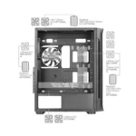 Caixa E-ATX Mars Gaming MC-NEO 4x ARGB Vidro Duplo Preta - Image 6