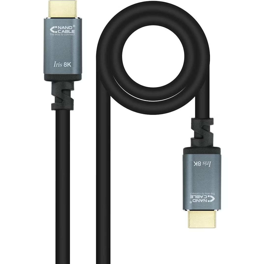 10.15.8005 Cabo HDMI V2.1 8K Nanocable IRIS A M/M 5 M Preto - Image 1