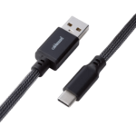 Cabo Coiled CableMod Pro para Teclado USB A - USB Type C, 150cm - Carbon Grey - Image 3