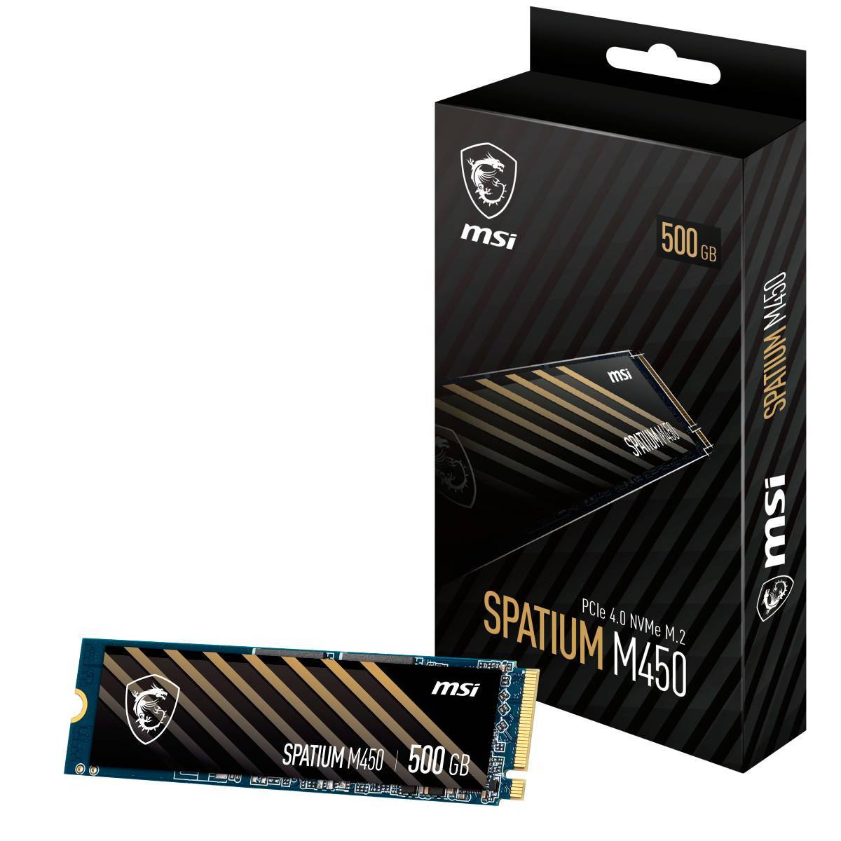 4711377022477 Disco SSD MSI SSD SPATIUM M450 500GB M.2 Gen4 NVMe PCI-e 4.0 - Image 1