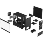 Caixa Micro-ATX Fractal Design Pop Mini Silent Black TG Clear Tint - Image 3