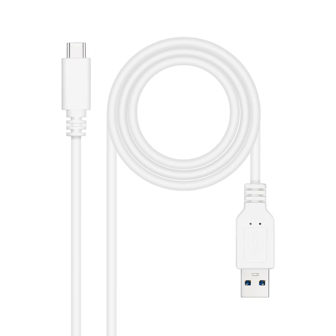 fxb0d51w Cabo USB 3.1 Gen2 Nanocable 10Gbps 3A USB-C/M - A/M 1 M Branco - Image 1