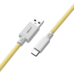 Cabo Coiled CableMod Pro para Teclado USB A - USB Type C, 150cm - Lemon Ice - Image 3