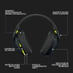 Headset Logitech G435 Lightspeed Wireless Gaming Preto - Image 3