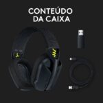 Headset Logitech G435 Lightspeed Wireless Gaming Preto - Image 2