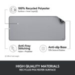 Tapete de Rato (Mousepad) Logitech Desk Mat Studio Series Mid Grey - Image 4