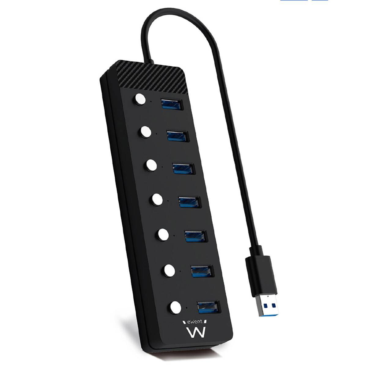 p055185_a_be95f617_thumbnail_4096 Hub USB Ewent EW1147 7 Portas USB 3.0 c/ Interruptor Preto - Image 1