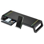 Base para Monitor Ewent EW1268 Foldable RGB c/ Hub USB 3.0 Preto