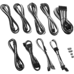 Kit de Cabos Duplo CableMod RT-Series Pro ModMesh 12VHPWR para ASUS/Seasonic Preto e Branco - Image 3