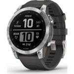 Smartwatch Garmin Fēnix 7 47mm Standard Edition Prateado c/ Bracelete Grafite