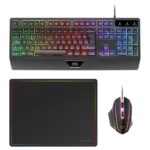 Bundle Mars Gaming MCP-124 Combo RGB Preto (Teclado + Rato + Tapete)