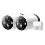 Câmaras de Segurança TP-Link Tapo C420S2 2K Outdoor IP65 Security Wi-Fi + Hub