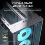 Caixa Extended-ATX Corsair Frame 4000D RS ARGB Vidro Temperado Branca - Image 7