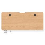 Secretária Elevatória Elétrica Offy Ryva (140x60cm) Preta/Madeira (Oak) - Image 4