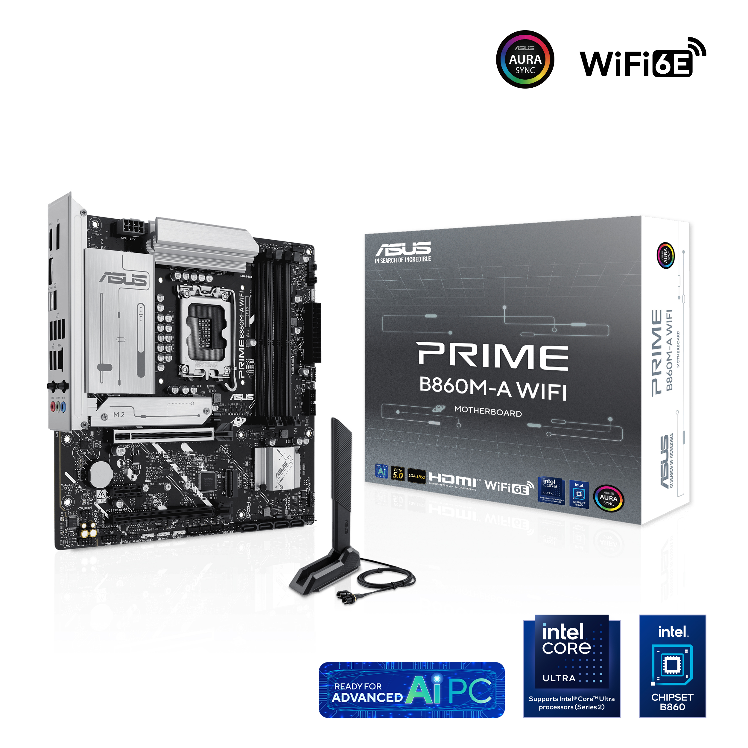 Prime B860M-A WIFI (with icon).main Motherboard Asus Prime B860M-A-CSM LGA 1851 - Image 1