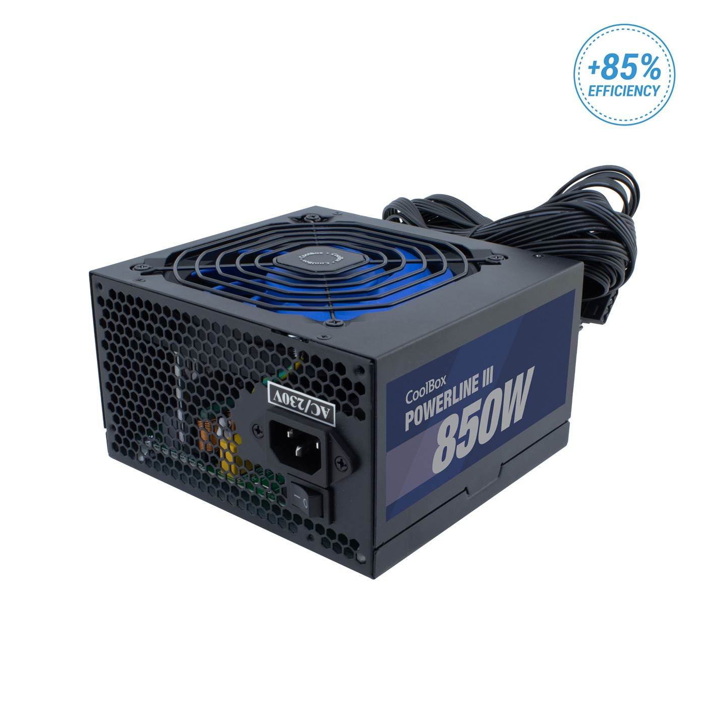 ji0d9epl Fonte de alimentação ATX CoolBox Powerline III 850W Preto - Image 1