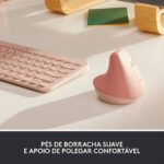 Rato Laser Logitech Lift Vertical Ergonomic Wireless/Bluetooth 4000DPI Rose - Image 5