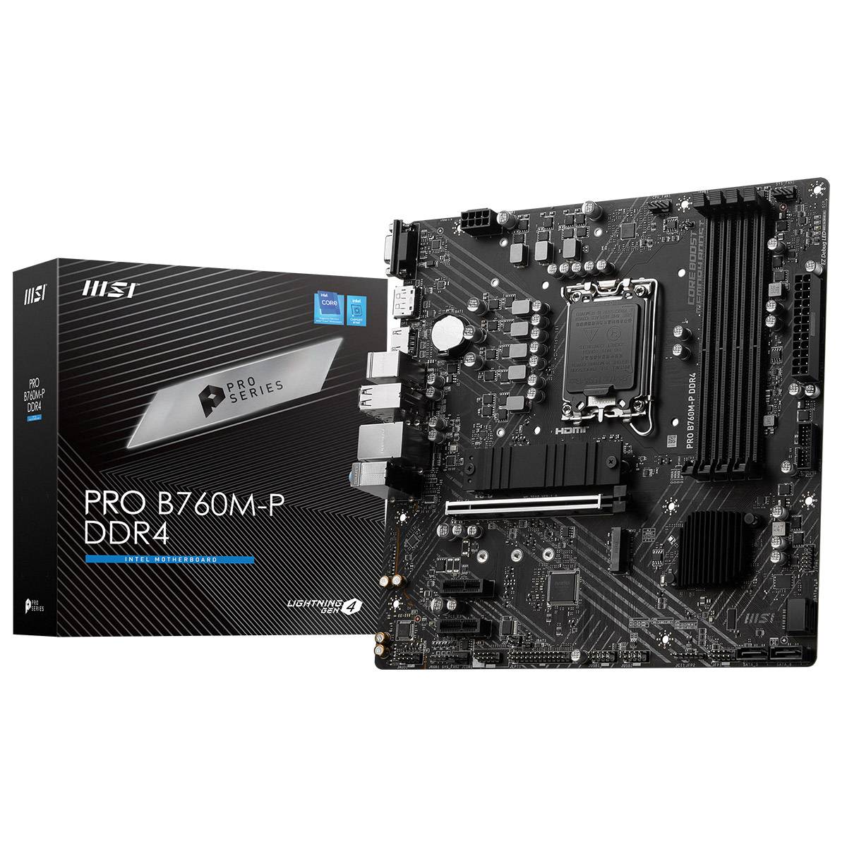 4711377030991 Motherboard Micro-ATX MSI Pro B760M-P DDR4 Skt1700 - Image 1