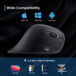 Rato Óptico Ewent EW3154 Ergonomic Vertical Wireless 3200DPI Preto - Image 7