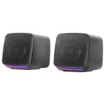 Colunas Mars Gaming MS-PRO RGB Stereo 2.0 10W Pretas