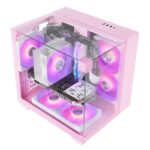 Caixa Micro-ATX Mars Gaming MC-VISIONM Compact Gaming Tempered Glass Rosa - Image 5