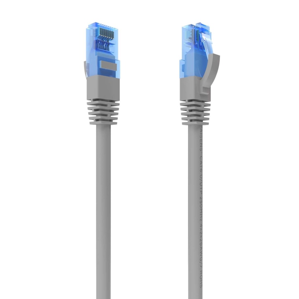 A135-0771_1-1030x1030 Cabo de rede Cat.6 RJ45 UTP AWG26 CCA, cinza, 25 cm - Image 1