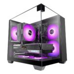 Caixa Micro-ATX Mars Gaming MC-VISIONM Compact Gaming Tempered Glass Preta